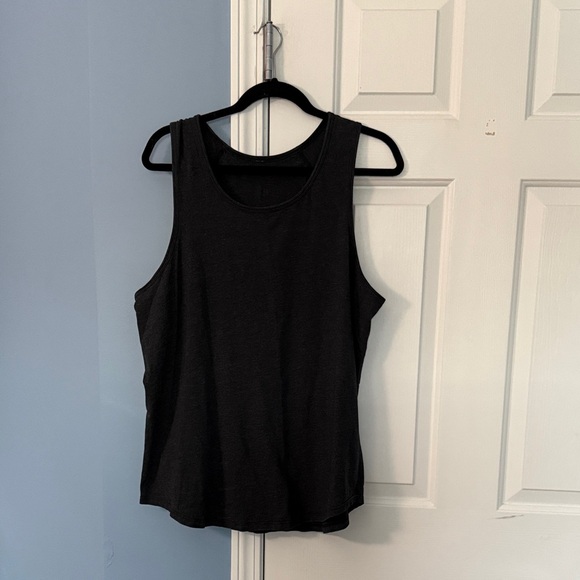 EUC Lululemon Cotton Tank size L charcoal gray - Picture 1 of 6